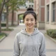 Saki, a 24-year-old Asian woman on a university campus on MagnoliaDate dating platform
