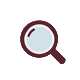 Magnifying glass icon representing flexible search on MagnoliaDate dating platform